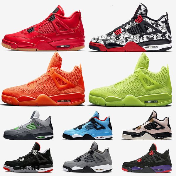 

jumpman 4s mens jord*n basketball shoes singles day tattoo cool grey travis scott 4 shoe raptors bred 2019 neon fiba mens trainers sports