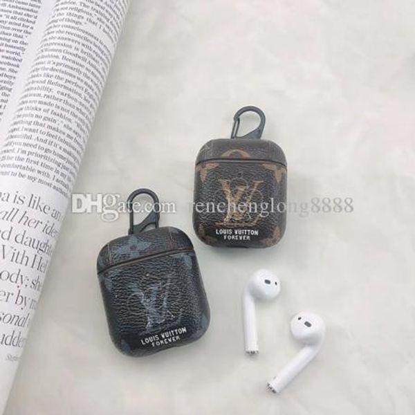 

2020 airpod1-2 universal headphone protection stickers multi-color belt hook luxury fashion brand leather earphone box quality assurance