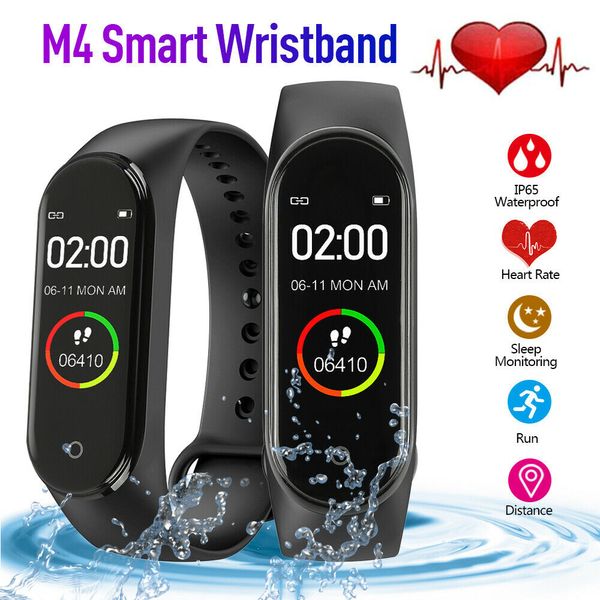 

m4 smart band fitness tracker watch sport bracelet heart rate smart watch 0.96 inch smartband monitor health wristband