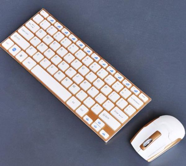 2020 2.4G Wireless Aluminium Keyboard And Mouse Kit Office Keyboard And