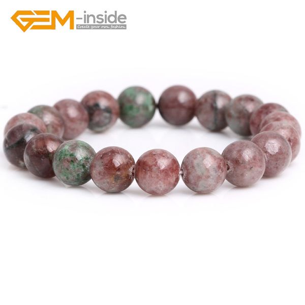 

handmade natural gem stone 6mm 8mm 10mm red kasgar garnet round beaded stretch healing reiki fashion women bracelet, Black