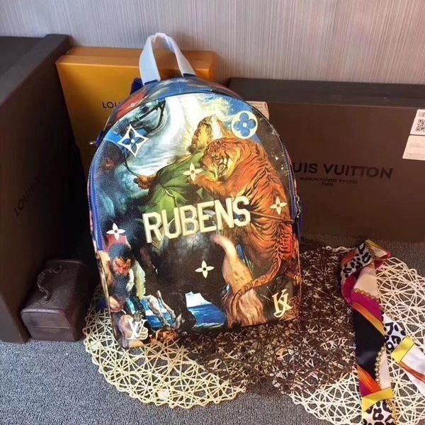 

the new listing latest fashion high grade cartoon cute shoulder backpack classic animal painting