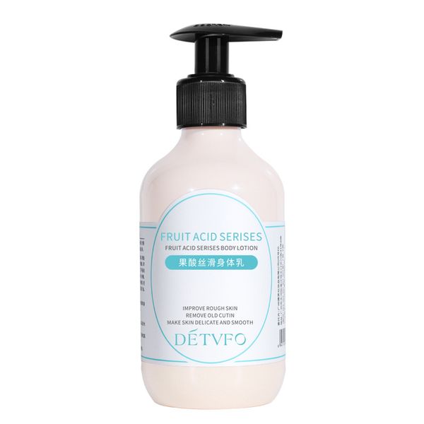 

fruit acid body milk nourishes, moisturizes, dews, peels and body milk