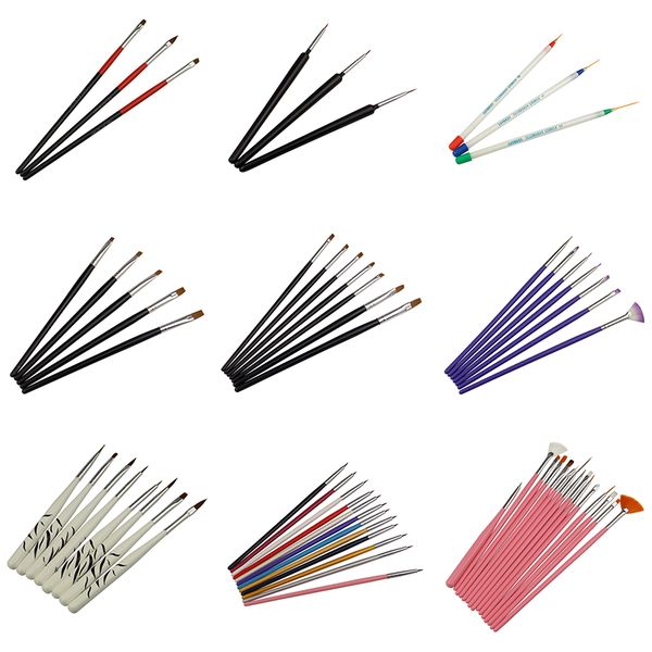 

tignish 1set nail art uv gel polish brush design pen drawing painting pencil paint striping brush dotting manicure diy tools, Yellow