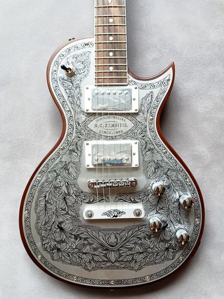 

rare custom zemaitis casimere metal front series c24mf mf natural electric guitar