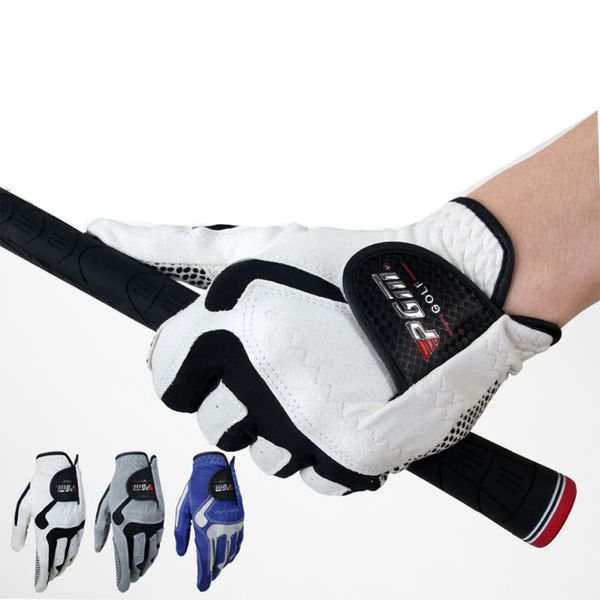 

1pcs golf gloves pgm men's micro fiber soft golf gloves left hand particles breathable sports grip anti-skidding mittens