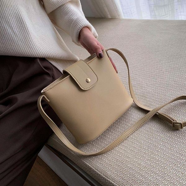

chispaulo winter ladies office bag solid color 2019 fashion vintage small bucket bag large capacity crossbody bags for women