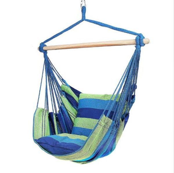 

indoor outdoor hammock chair hanging chair swing seat garden hammock with 2 pillows