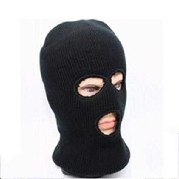 

novelty women men winter warm black full face cover three holes mask beanie hat cap fashion accessory ing