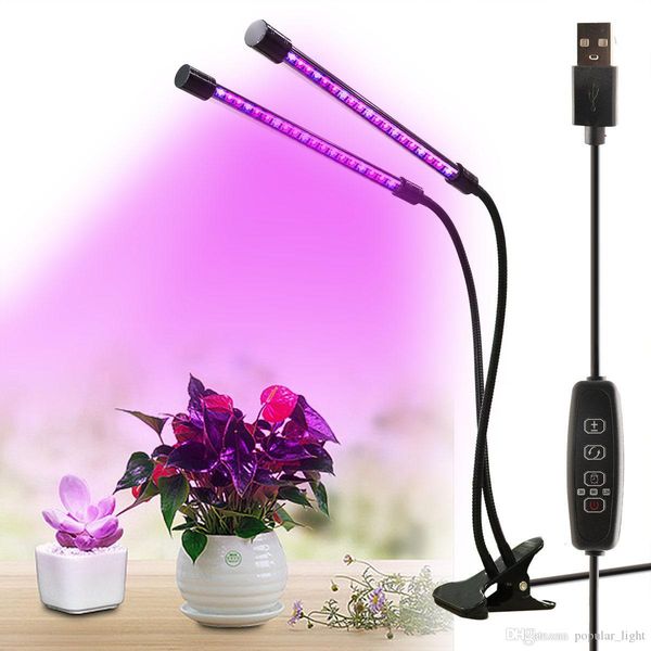 

led grow light full spectrum завод лампа с зажимом dual head три парниковый growing цветок завод лампы затемняемый привело освещения аквариу