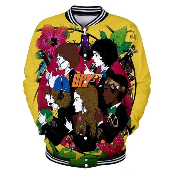 

women's jackets baseball jacket stranger thing 3d men women personality casual print autumn, Black;brown