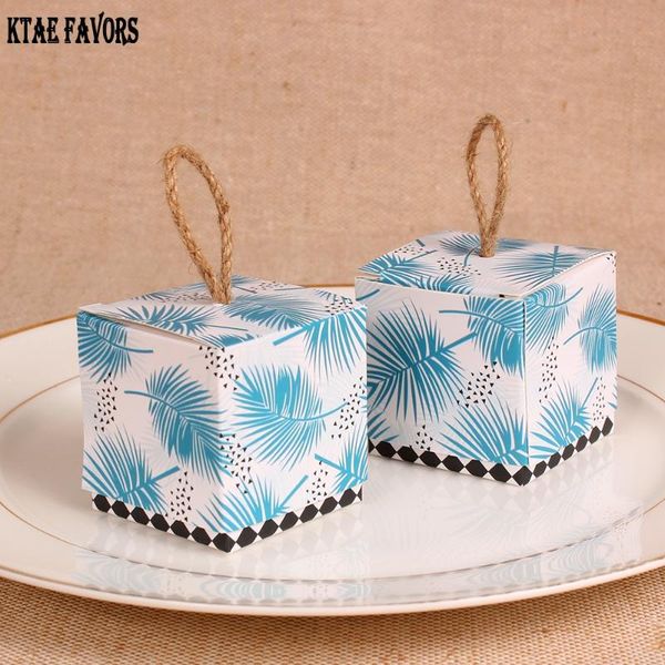 

kate favors tropical chic palms candy box wedding gifts for guest paper boxes with rustic burlap twine decoration wedding favors