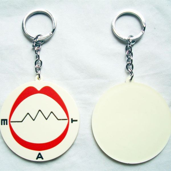 

pvc key chain creative keyring cute keychain anime key ring cartoon zinc alloy llavero kids porte clef woman man girls souvenir, Silver