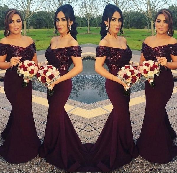 sparkly burgundy bridesmaid dresses