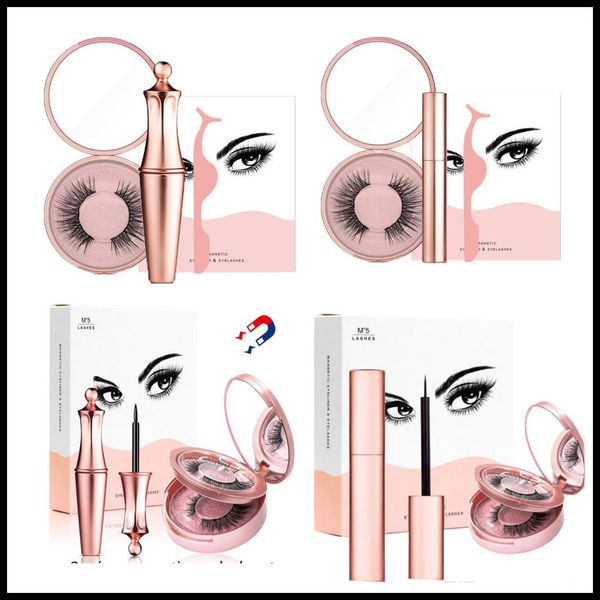 

3D норка Magnetic Ресницы Liquid Eyeliner с Пинцет Набор Magnetic Ресницы Ложные наращивание ресн