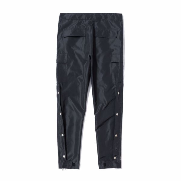 

new mens pants fear of god fog sweatpants joggers track pants essentials 6th rivet button overalls, Black