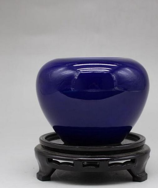 

ming sapphire glaze pen wash and wash small jar small pot jingdezhen antique porcelain stationery antiques collection