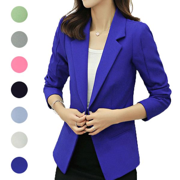 

women spring autumn suit slim fit jacket ladies office work wear coat outwear gdd99, Black;brown