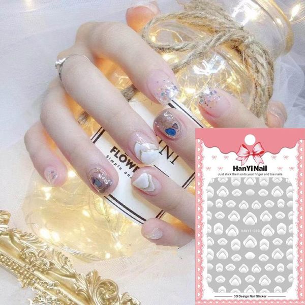 

elegant patterns nails art manicure back glue decal decorations design nail sticker for nails tips beauty, Black