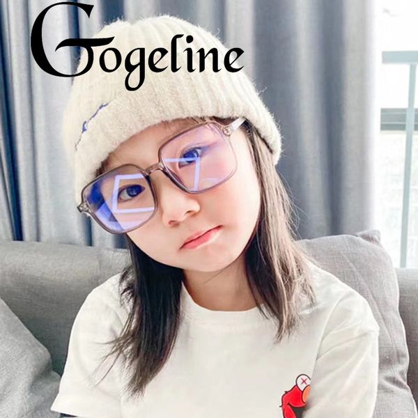 

kids anti blue light glasses children big square computer eyeglasses girls boys fashion transparent pink spectacles frame, White;black
