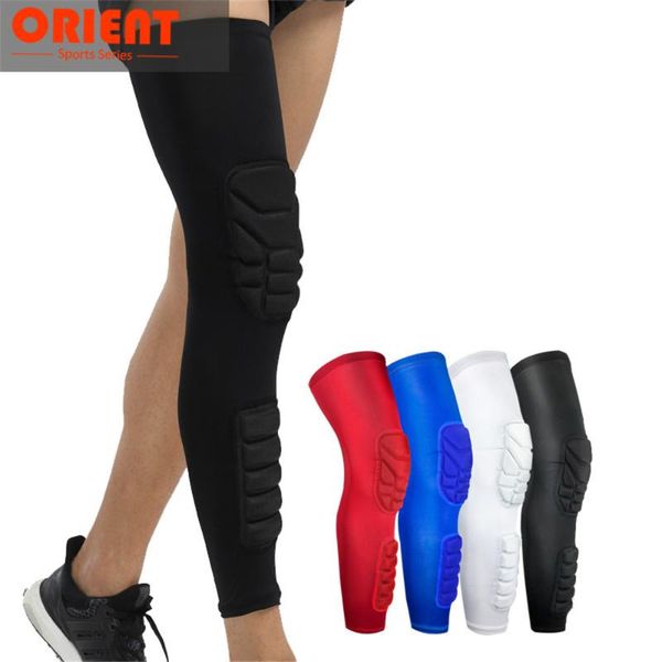 

basketball volleyball leg calf knee support knee pads protector compression sleeve honeycomb foam brace kneepad fitness gear a50, Black;gray