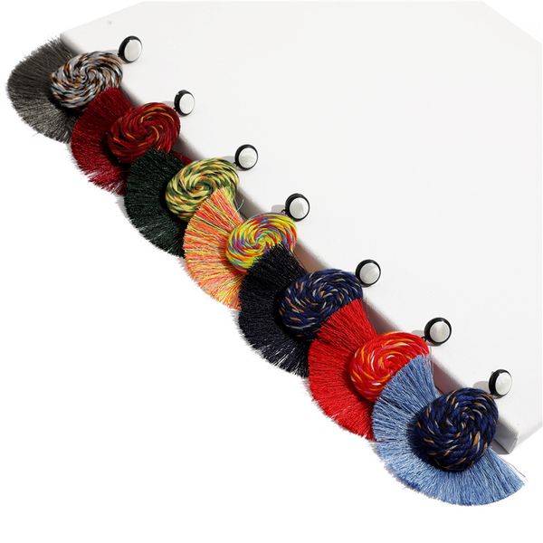 

новый стиль европейский американский популярный личность преувеличены серьги кисточкой чешские национальный ветер серьги женские творческий, Silver