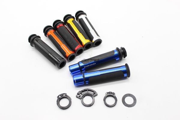 

universal cnc 7/8'' motorcycle handle bar caps / handlebar grips kit 22mm street & racing moto for barracuda grips with end