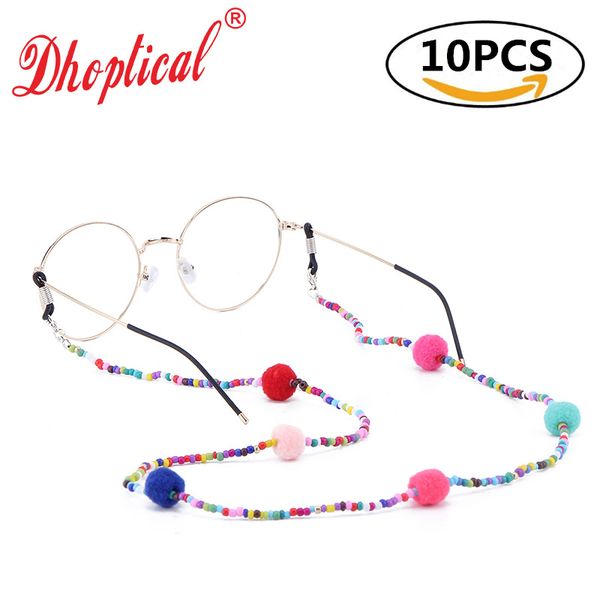 

10pcs eye glasses string holder - premium beaded eyeglass holders around neck - eyeglass necklace chain cord for women bq067
