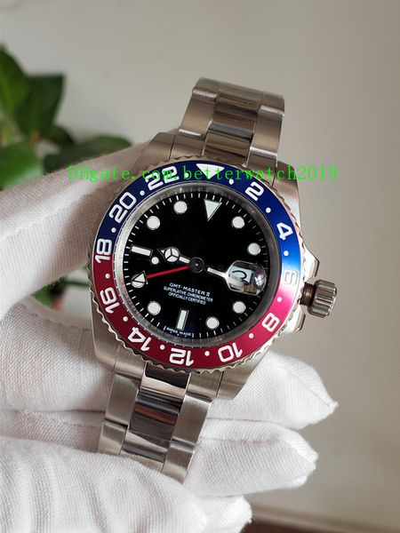 

2 цвет высокое качество fold мужские наручные часы 40 мм gmt 126719 116713 126719blro керамический безель автоматический eta 2813 движение д, Slivery;brown