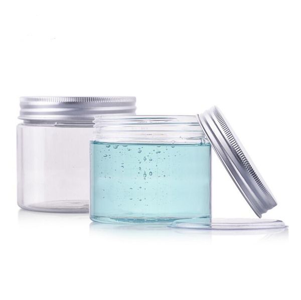 Alta Qualidade Atacado 150g Transparente Garrafa de Plástico Pet Creme Jar 150ml Pote de alimento com tampa de alumínio