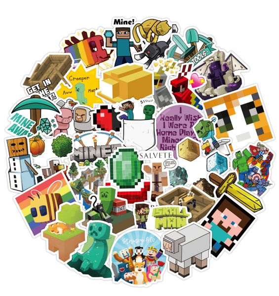 

50 of my world game graffiti stickers pvc graffiti stickers water cup luggage car helmet stickers