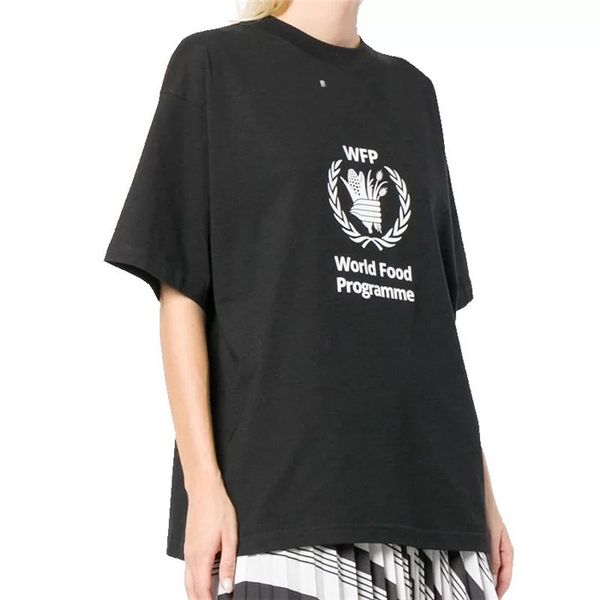 

WFP Wheat Letter Print Summer Tshirt Women Crew Neck Casual Short Sleeve Tops Female Loose Clothing