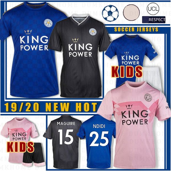 

new leicester 2019 2020 city men soccer jerseys vardy iheanacho maddison gray morgan maguire home away football shirt jerseys, Black;yellow