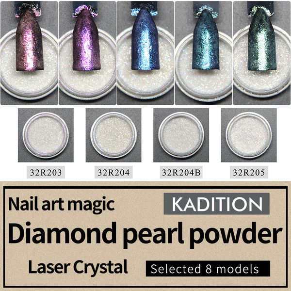 

kadition new colorful nail glitter 3d mirror sparkly new diy design sequins spangles polish manicure nails glitter for art deco, Silver;gold