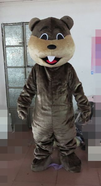 Profissional personalizado Beaver Mascot Costume Character animais Mascote Roupas de Natal do Dia Das Bruxas Do Partido Do Vestido Extravagante