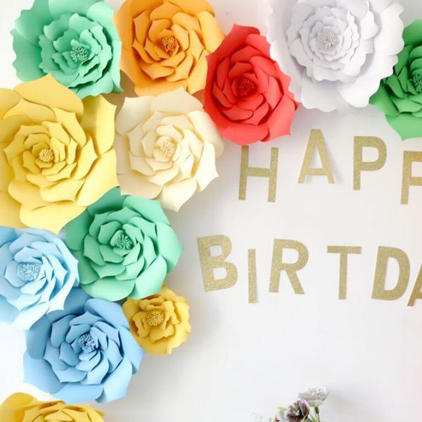 2019 20cm 30cm 40cm diy paper flowers backdrop wall decor wedding event party decoration valentines day room decor lx6984 from dhgate_factoryseller diy paper flower backdrop