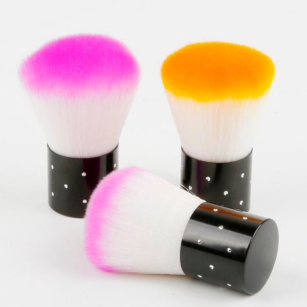 

color send by randomly 1 pc nail tools brush remove dust powder brushes for acrylic nails art dust cleaner nail brush care, Yellow