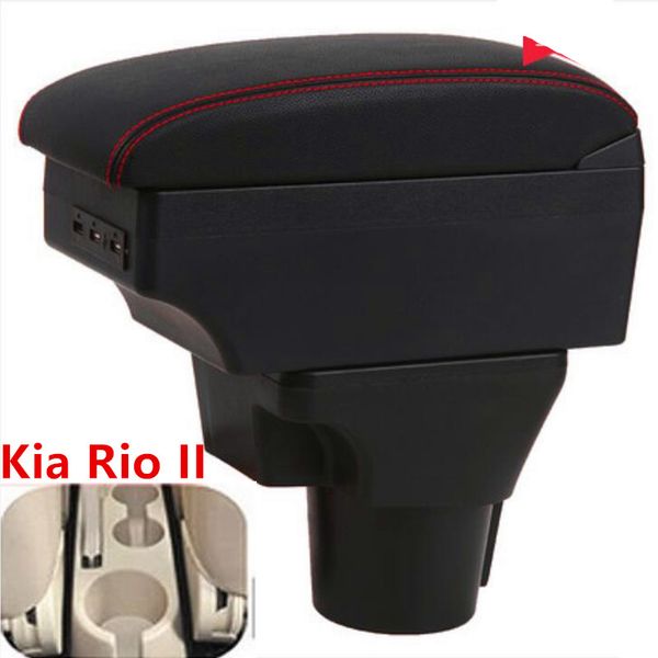 

for kia rio ii armrest box kia rio 2 central store content box cup holder 2006-2010 automotive retrofit accessories