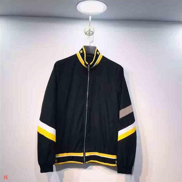 

мужские куртки конструктора с letters print полосатого brand coat luxury ветровка fahsion топы мужской женских m-3xl застежка-молния марка ж, Black;brown