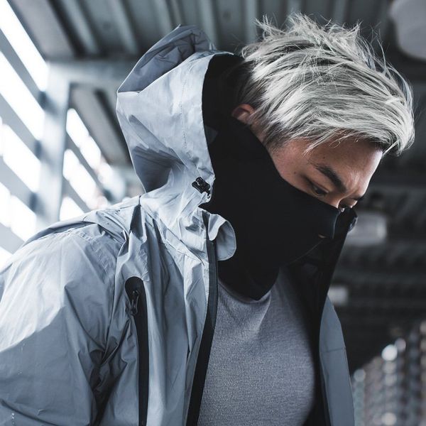 

muscle new style brother spring and autumn men's outdoor sports fitness double layer wind-resistant waterproof hooded raincoat j, Tan;black