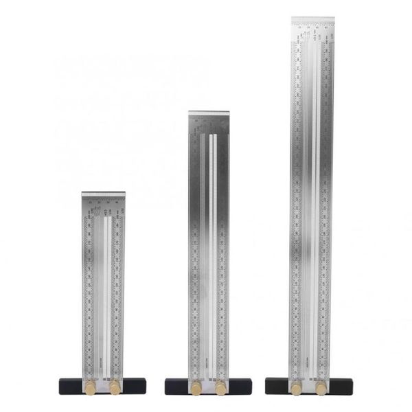 

stainless steel t type hole ruler scribing gauge woodworking marking tool with automatic pencil carpenter tool