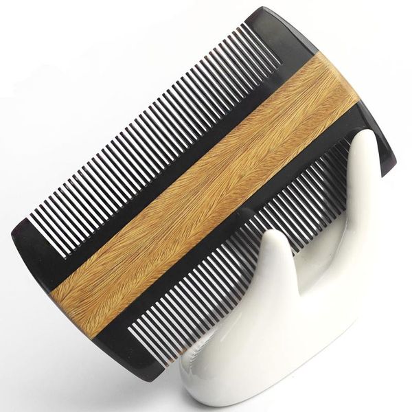 

1pc против перхоти пыль comb зеленый ebony horn борода comb g0416, Silver