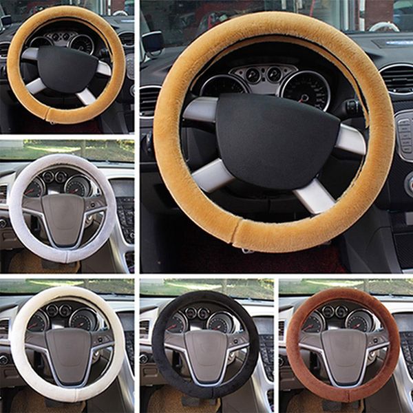 

car non-slip winter warm imitation 36-38cm steering wheel cover for car steering wheel