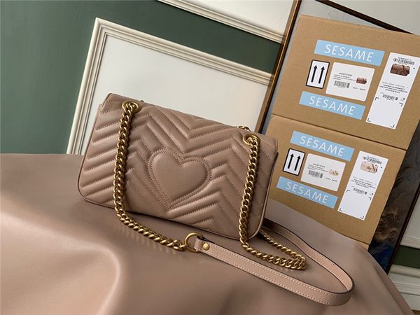 

De igner handbag fa hion love heart v wave pattern atchel houlder bag chain handbag luxury cro body pur e lady bag 26cm
