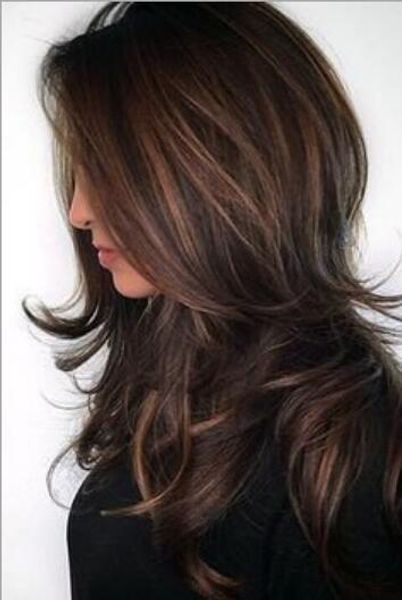 Newest Wigs Europe And America Ladies Long Curly Side Bangs