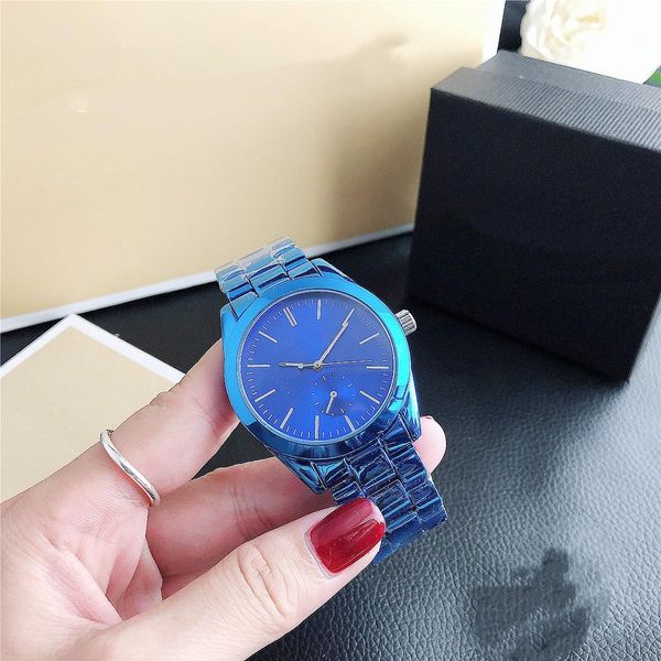

m-6990dl selling casual fashion ladies watch royal oak steel band m quartz watch ing, Slivery;brown