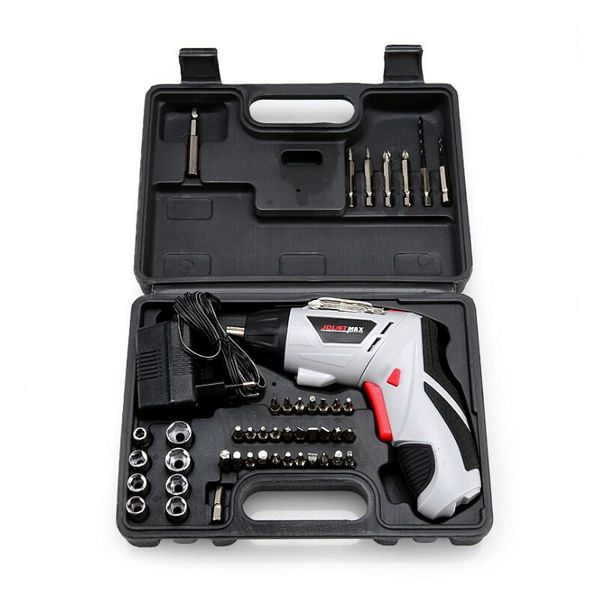 

1 set of 45 picture color p color metal + plastic electric screwdriver screwdriver set with packing tape european plug with