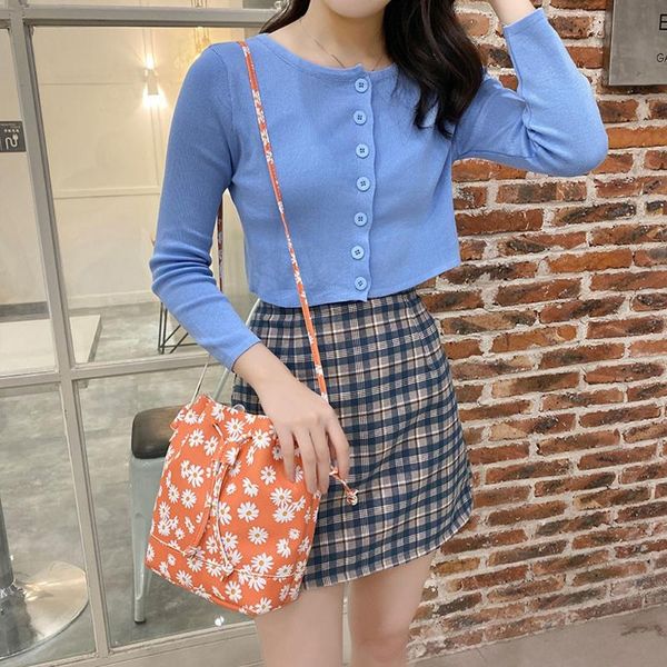 

bags for women 2020 pure color flowers crossbody bag bucket bag shoulder fashion hand bolsos para mujer