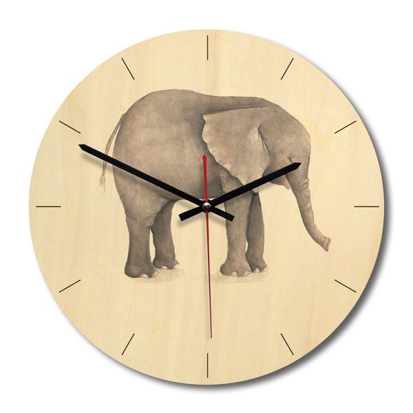

printing wooden wall clock style european rural coloured drawing clocks
