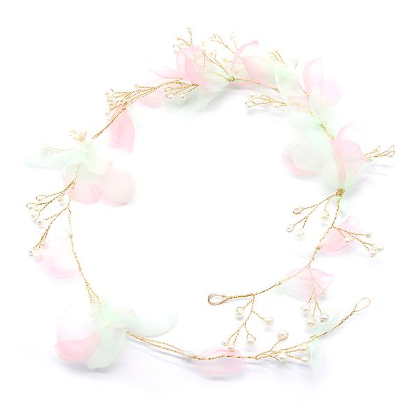 

fashion bridal hair band imitation pearl cloth flower headband wedding hair accessories ornaments, Golden;white